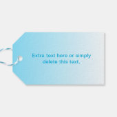 Sky Blue (veranderlijke kleur!) Ombre & Tekstpatro Cadeaulabel (Achterkant Horizontaal)