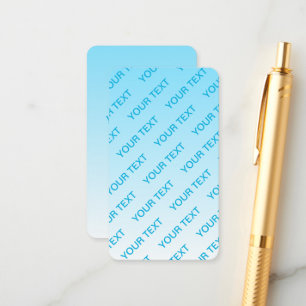 Sky Blue (veranderlijke kleur!) Ombre & Tekstpatro Informatiekaartje