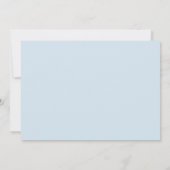 Sky Blue Waterverf Floral-bevestiging Kaart (Achterkant)