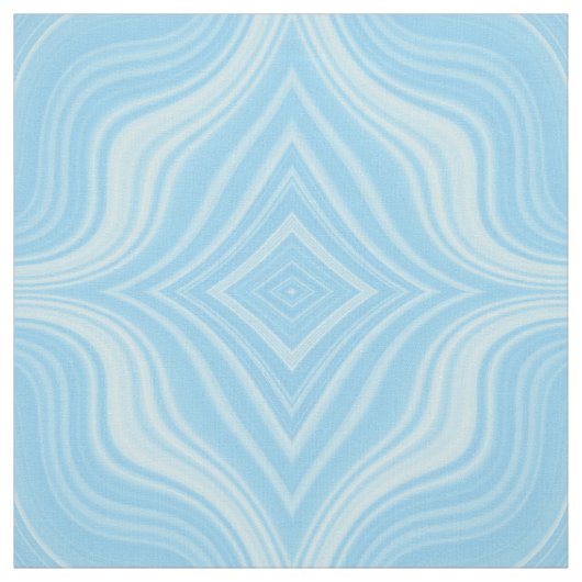 Sky Blue Wavy Rhombus Pattern Stof (Swatch)