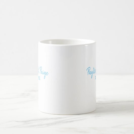 Sky Blue Wedding Personalized Coffee Mok (Center)