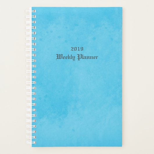 Sky Blue Weekly Planner (Voorkant)