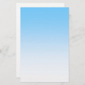 Sky Blue White Ombre Briefpapier (Voorkant / Achterkant)
