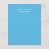 Sky Blue White Script Budget Weduwen Reception (Achterkant)