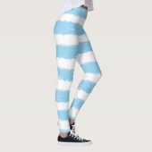  Sky Blue White Stripes Leggings (Rechts)