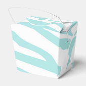 Sky Blue White Zebra Dier Bedankdoosjes (Achterkant)