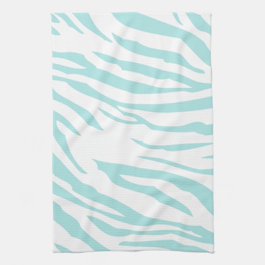 Sky Blue White Zebra Dier Theedoek (Verticaal)