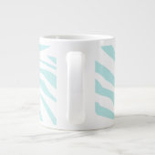 Sky Blue Zebra Print Extra Grote Mok (Achterkant)