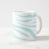 Sky Blue Zebra Print Extra Grote Mok (Voorkant rechts)