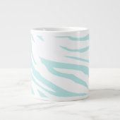 Sky Blue Zebra Print Extra Grote Mok (Voorkant)