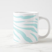 Sky Blue Zebra Print Extra Grote Mok (Rechts)