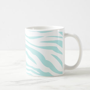 Sky Blue Zebra Print Koffiemok