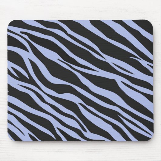 Sky Blue Zebra Striped Muismat (Voorkant)