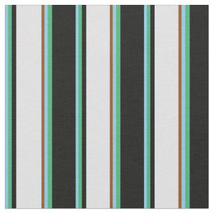 Sky Blue, Zee Green, Black, Lavender & Brown Stof