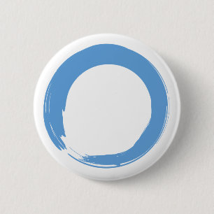 Sky Blue Zen Symbol Ronde Button 5,7 Cm