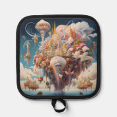Sky City Potholder - Levendige kleur & opbeurende Pannenlap (Voorkant)
