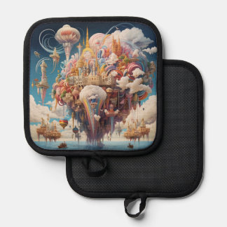 Sky City Potholder - Levendige kleur & opbeurende Pannenlap