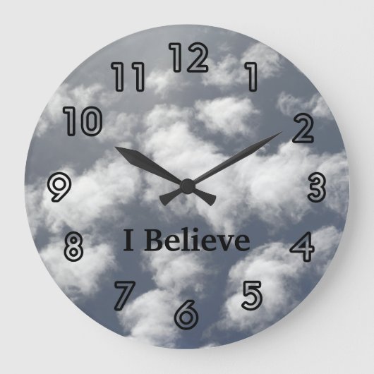 Sky Clouds Church Clocks Grote Klok (Voorkant)