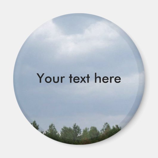 Sky & Clouds Magnet (rond) Magneet (Voorkant)