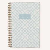 Sky | Coastal Bamboo Trellis Personalized Notitieboek (Voorkant)