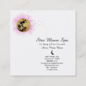 ** Sky Cosmos Universe Sterren Maan Lunar Vierkante Visitekaartje (Achterkant)