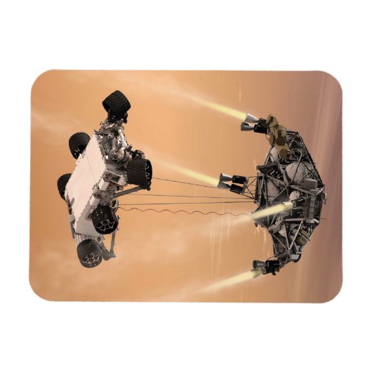 Sky Crane manoeuvre tijdens Curiosity's Mars afdal Magneet (Horizontaal)