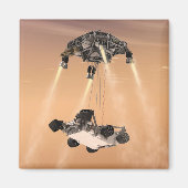 Sky Crane manoeuvre tijdens Curiosity's Mars afdal Magneet (Voorkant)