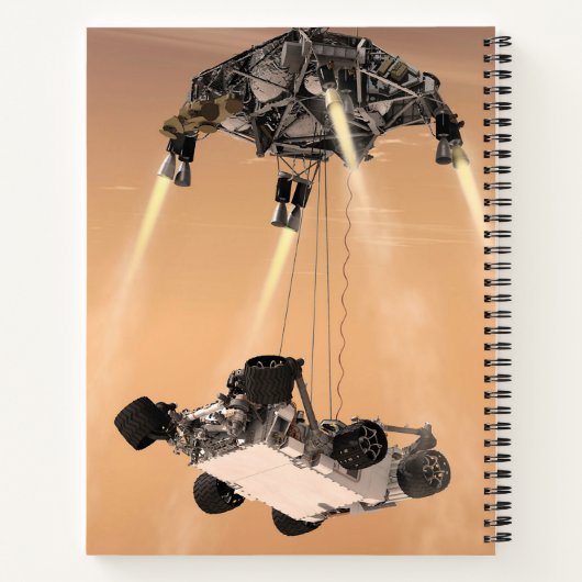 Sky Crane manoeuvre tijdens Curiosity's Mars afdal Notitieboek (Achterkant)