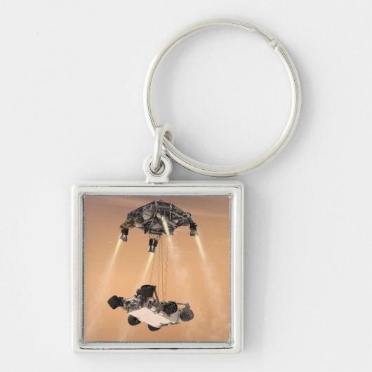 Sky Crane manoeuvre tijdens Curiosity's Mars afdal Sleutelhanger (Voorkant)