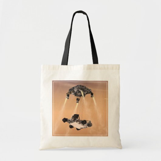 Sky Crane manoeuvre tijdens Curiosity's Mars afdal Tote Bag (Voorkant)