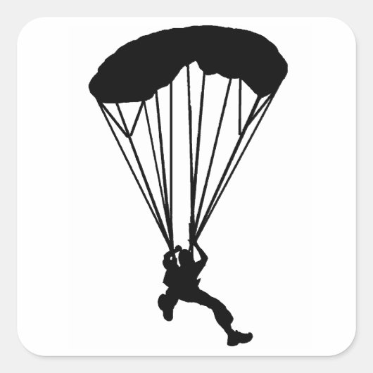 SKY DIVE NACHT VIERKANTE STICKER (Voorkant)