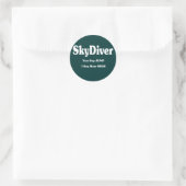Sky Diver Ronde Sticker (Tas)
