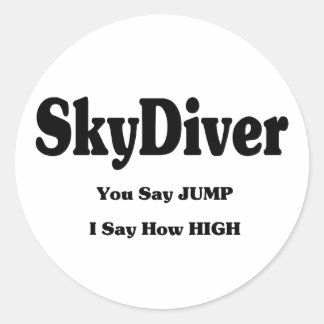 Sky Diver Ronde Sticker
