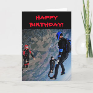 SKY DIVERS CARTE D'ANNIVERSAIRE