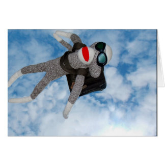 Sky Diving Sock Monkey!