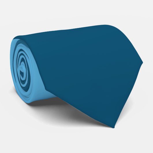 Sky en Ocean Blue Ombre Stropdas (Opgerold)
