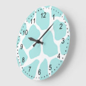 Sky en witte Giraffe Print Grote Klok (Hoek)