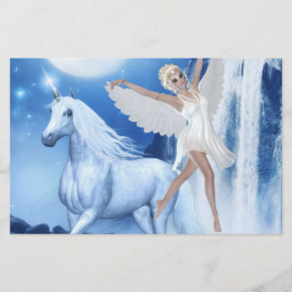 Sky Faerie Asparas en Unicorn Briefpapier
