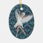 Sky Faerie Asparas en Unicorn Keramisch Ornament (Achterkant)