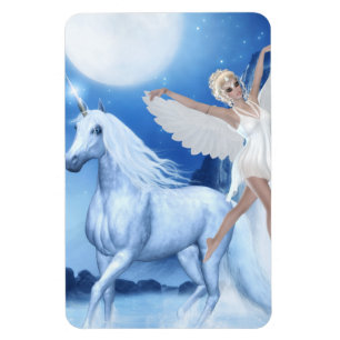 Sky Faerie Asparas en Unicorn Magneet
