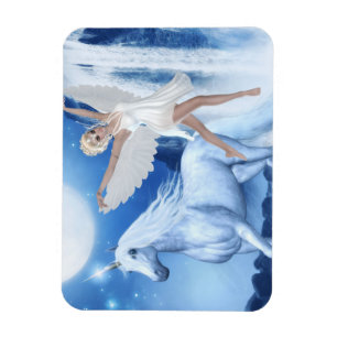 Sky Faerie Asparas en Unicorn Magneet