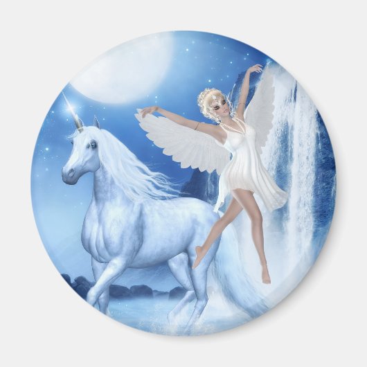 Sky Faerie Asparas en Unicorn Magneet (Voorkant)