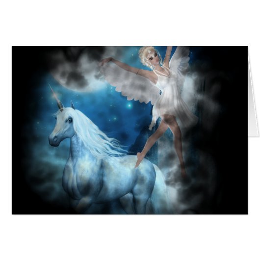 Sky Faerie Asparas en Unicorn Vignette (Voorkant Horizontaal)