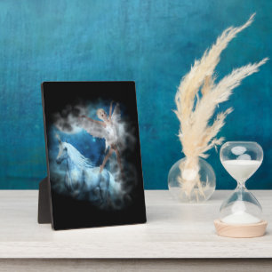 Sky Faerie Asparas en Unicorn Vignette Fotoplaat