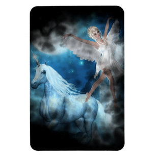 Sky Faerie Asparas en Unicorn Vignette Magneet