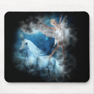 Sky Faerie Asparas en Unicorn Vignette Muismat