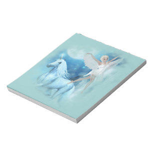 Sky Faerie Asparas en Unicorn Vignette Notitieblok
