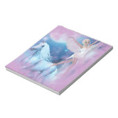 Sky Faerie Asparas en Unicorn Vignette Notitieblok (Gedraaid)