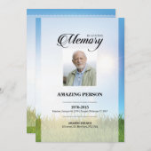 Sky Funeral Kaart Sjabloon (Voorkant / Achterkant)