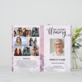 Sky  Funeral Program template (Staand voorkant)